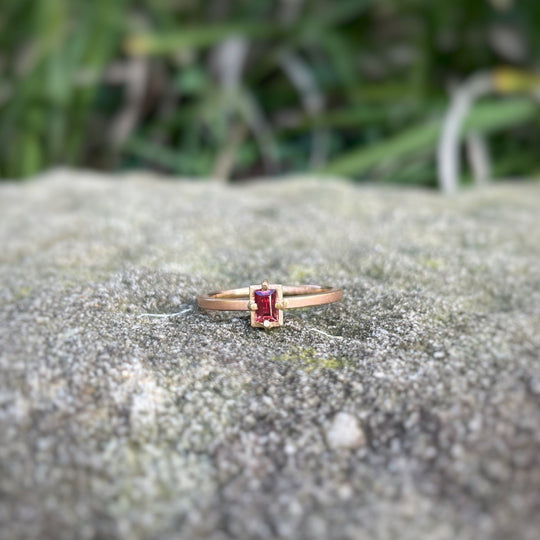 "Mosaic" Orange Sapphire Stacking Ring | Rose Gold Ring JasonRee