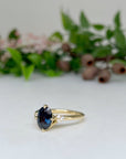 ‘Remy’ 1.23ct Blue Green Australian Sapphire & Diamond Ring