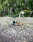 "Monaco" 1.99ct Australian Sapphire and Baguette Diamond Fan Ring Ring JasonRee