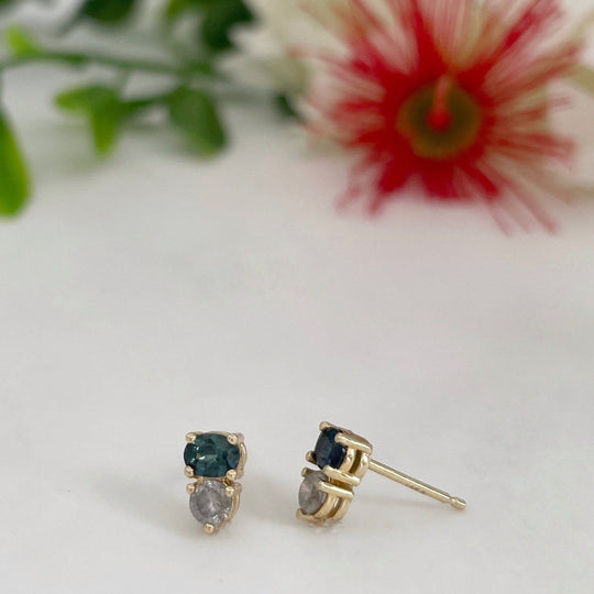 ‘Zoya’ Australian sapphire & salty diamond earring / necklace set Earrings Jason Ree Design