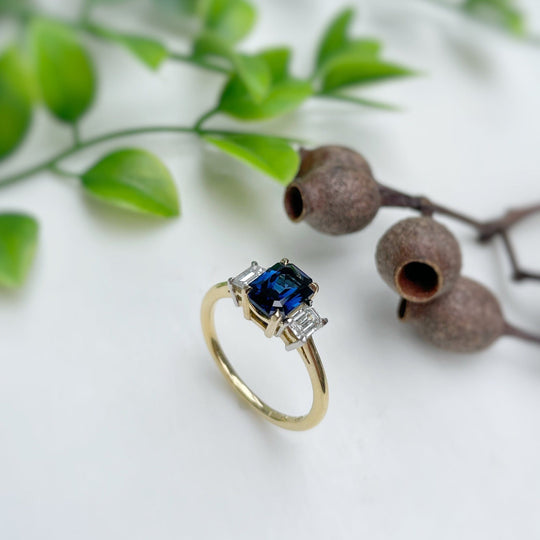 ‘Iris’ Australian Sapphire & Diamond Ring Ring Jason Ree Design