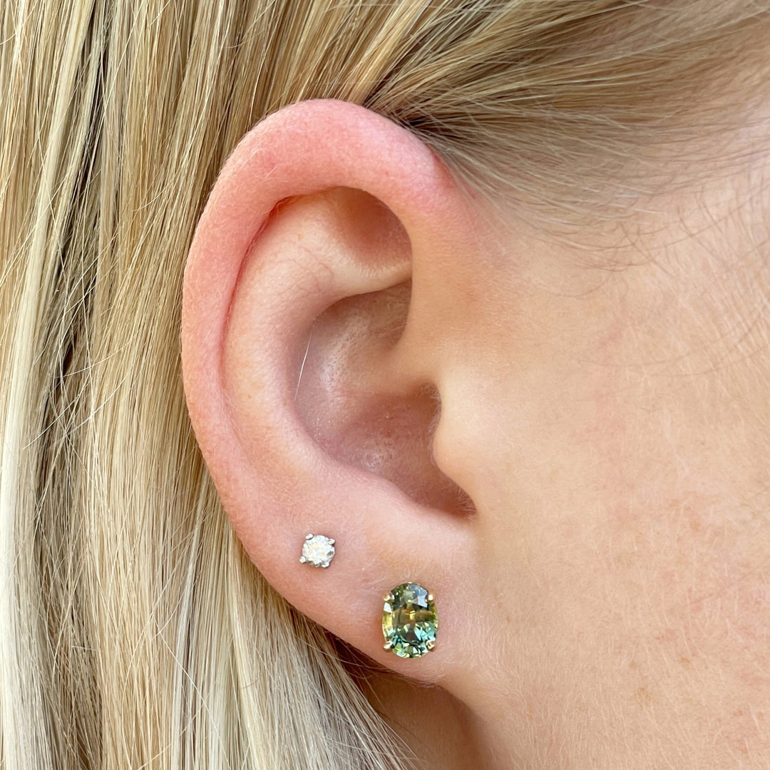 ‘Audrey’ Australian Parti Sapphire 18ct Yellow Gold Stud Earrings Earrings Jason Ree Design 