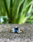 ‘Zoe’ 1.72ct Teal Radiant-Cut Australian Sapphire Ring