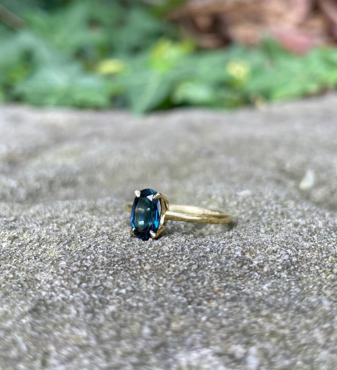 ''HighWire'' 1.33ct Deep Blue Australian Sapphire Ring Ring Jason Ree Design 