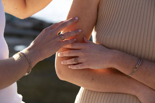 "Mosaic" Orange Sapphire Stacking Ring Ring JasonRee