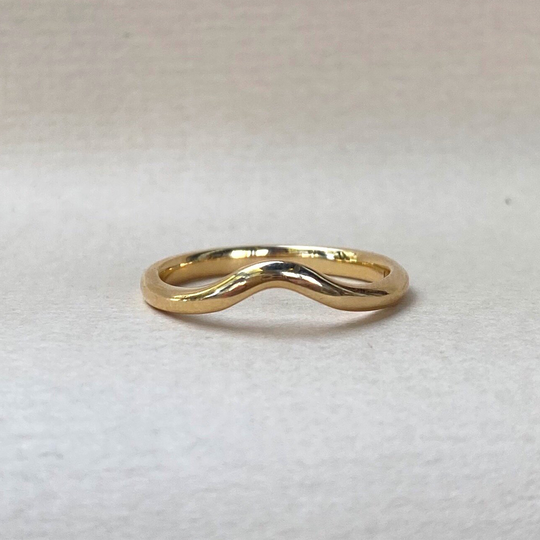 "Wave" Soft Curve 18ct Yellow Gold Ring Ring JasonRee 