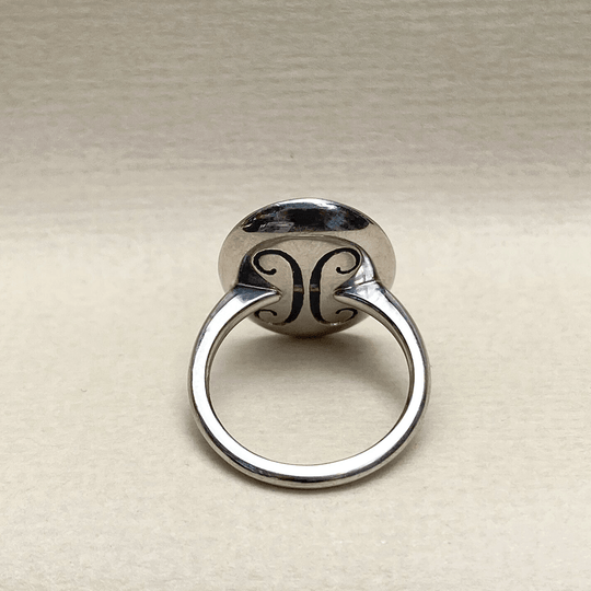 "Black Mirror" 3.69ct Black Opal Diamond Ring