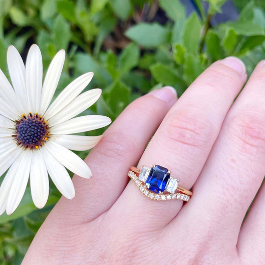 ‘Iris’ Australian Sapphire & Diamond ring Ring Jason Ree Design