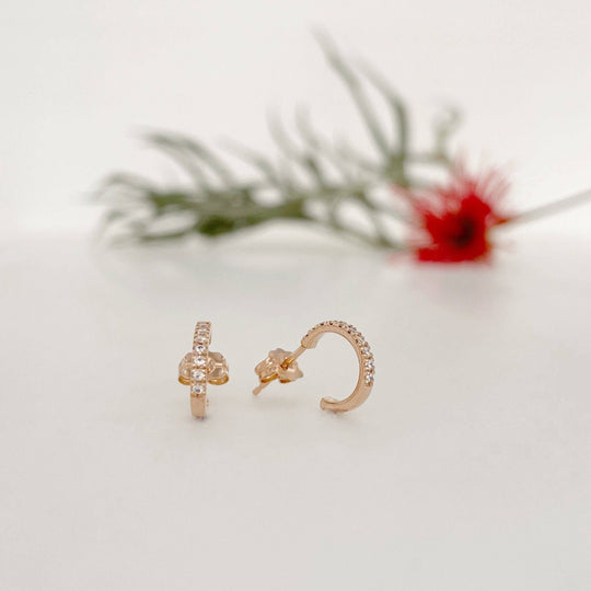 ‘Cherie’ rose gold diamond earrings Earrings Jason Ree Design