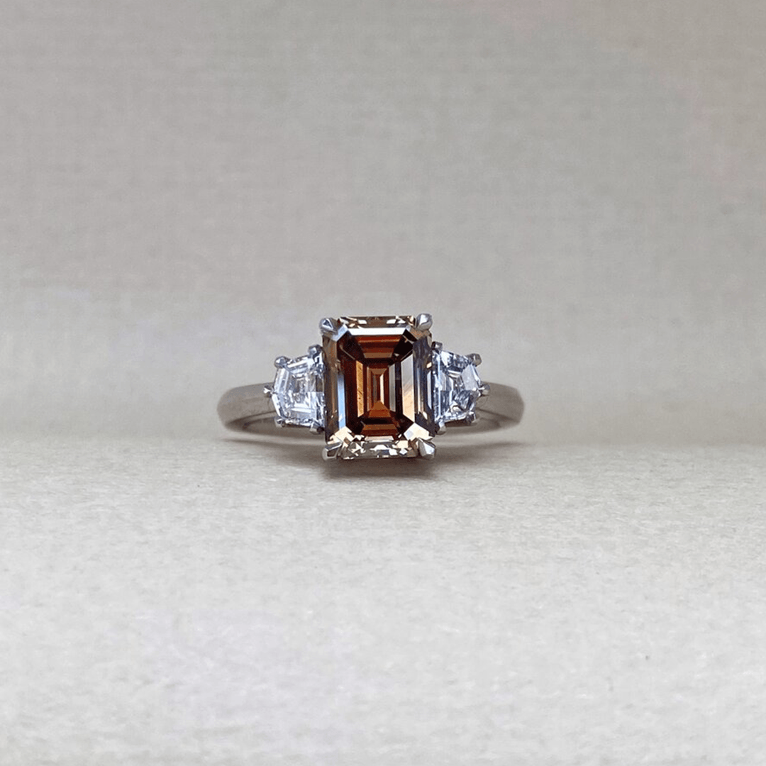 "Gaia" Australian Argyle Cognac Diamond Engagement Ring Ring JasonRee 