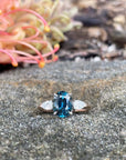‘Delta’ 2.06ct Teal Australian Sapphire ring Ring Jason Ree Design