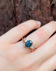 ‘Delta’ 2.06ct Teal Australian Sapphire ring Ring Jason Ree Design