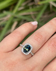 ‘Royale’ 1.99ct Australian Parti Sapphire & Diamond Platinum Ring Design