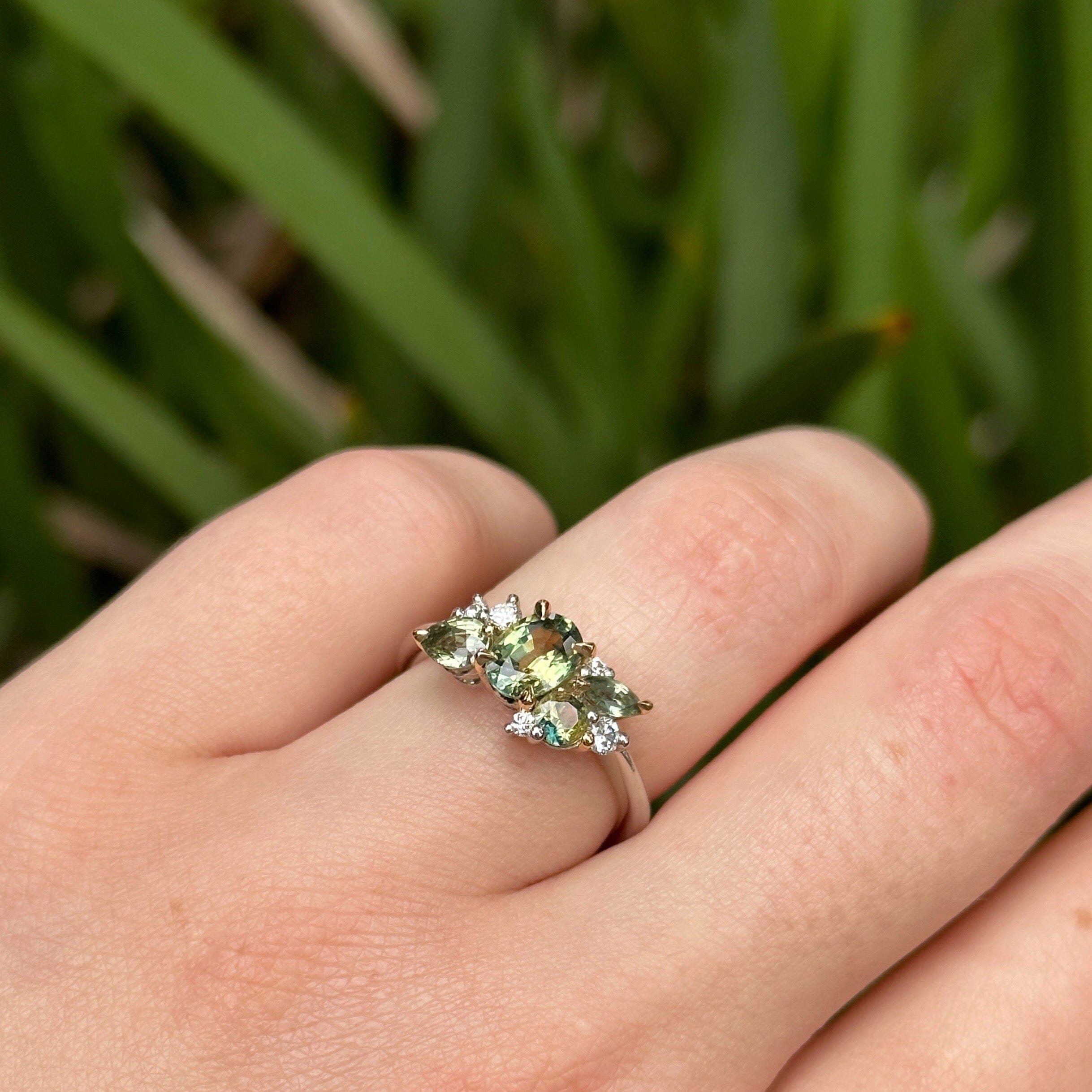 ‘Spatter Garden Party’ Sapphire & Diamond Ring | Jason Ree – Jason Ree ...