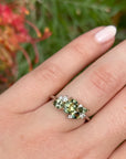 ‘Spatter Garden Party’ Australian Sapphire & Diamond Ring Ring Jason Ree Design 