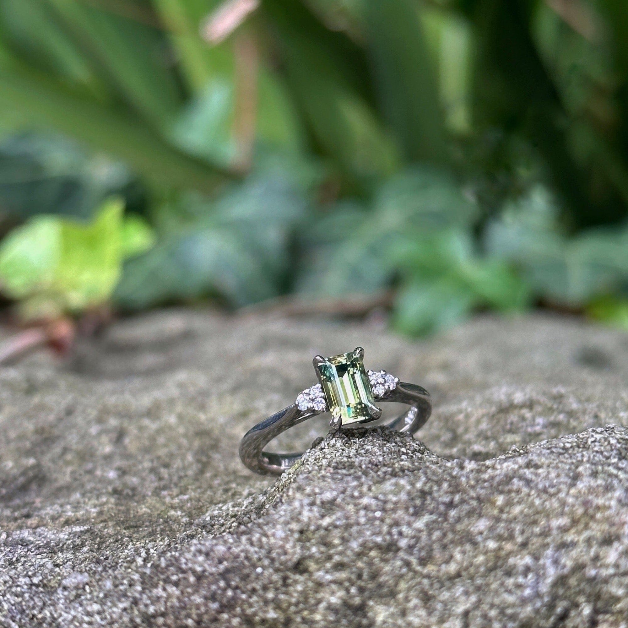 ‘MiMi’ 1.20ct Australian Parti Sapphire & Diamond Platinum Ring Ring Jason Ree Design 