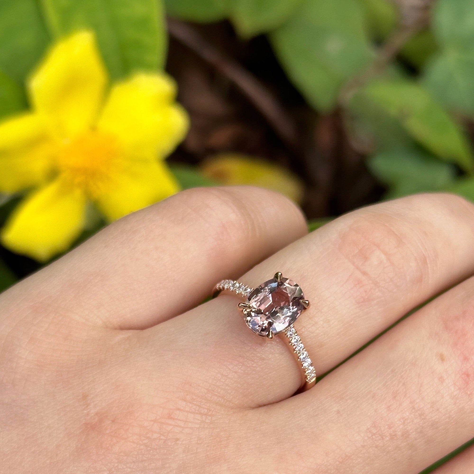 ‘Sugar Plum’ 2.48ct No Heat Madagascan Sapphire &amp; Diamond Ring Ring Jason Ree Design 