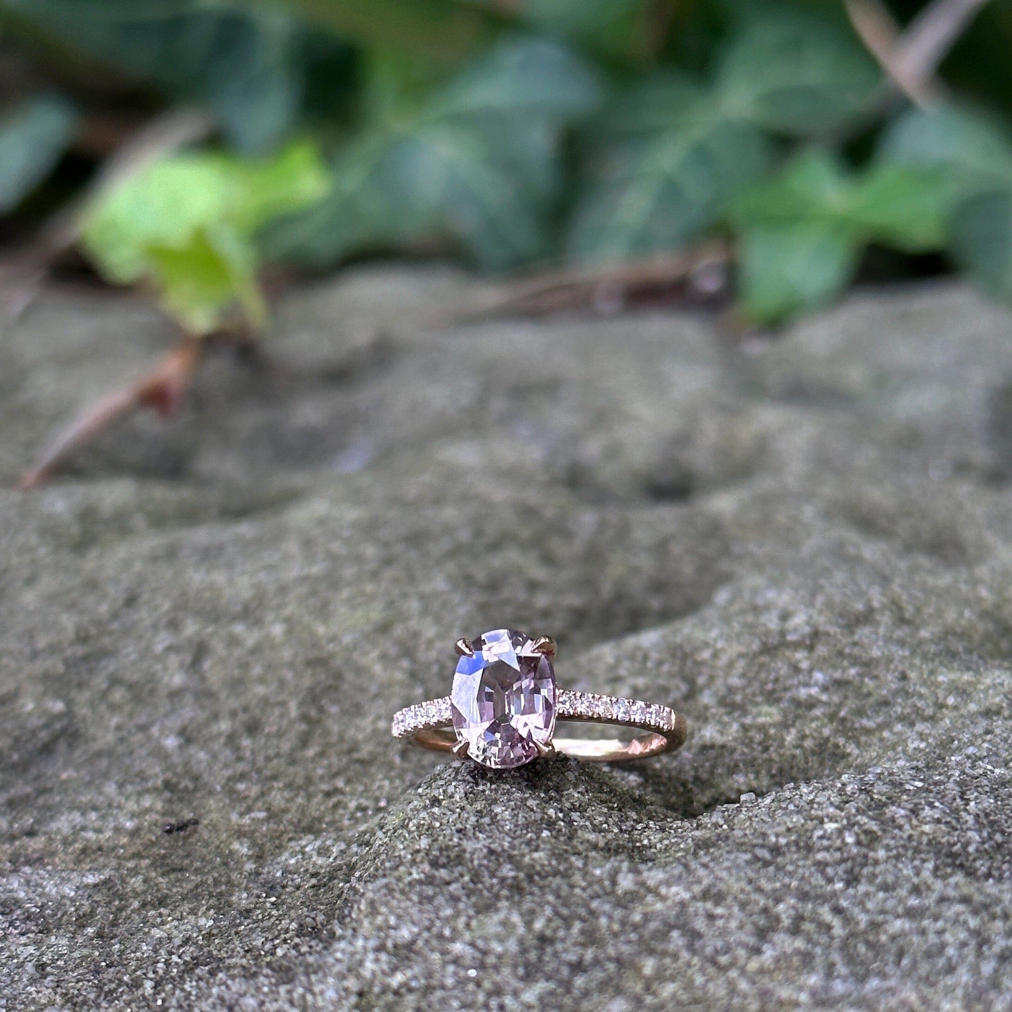 ‘Sugar Plum’ 2.48ct No Heat Madagascan Sapphire &amp; Diamond Ring Ring Jason Ree Design 