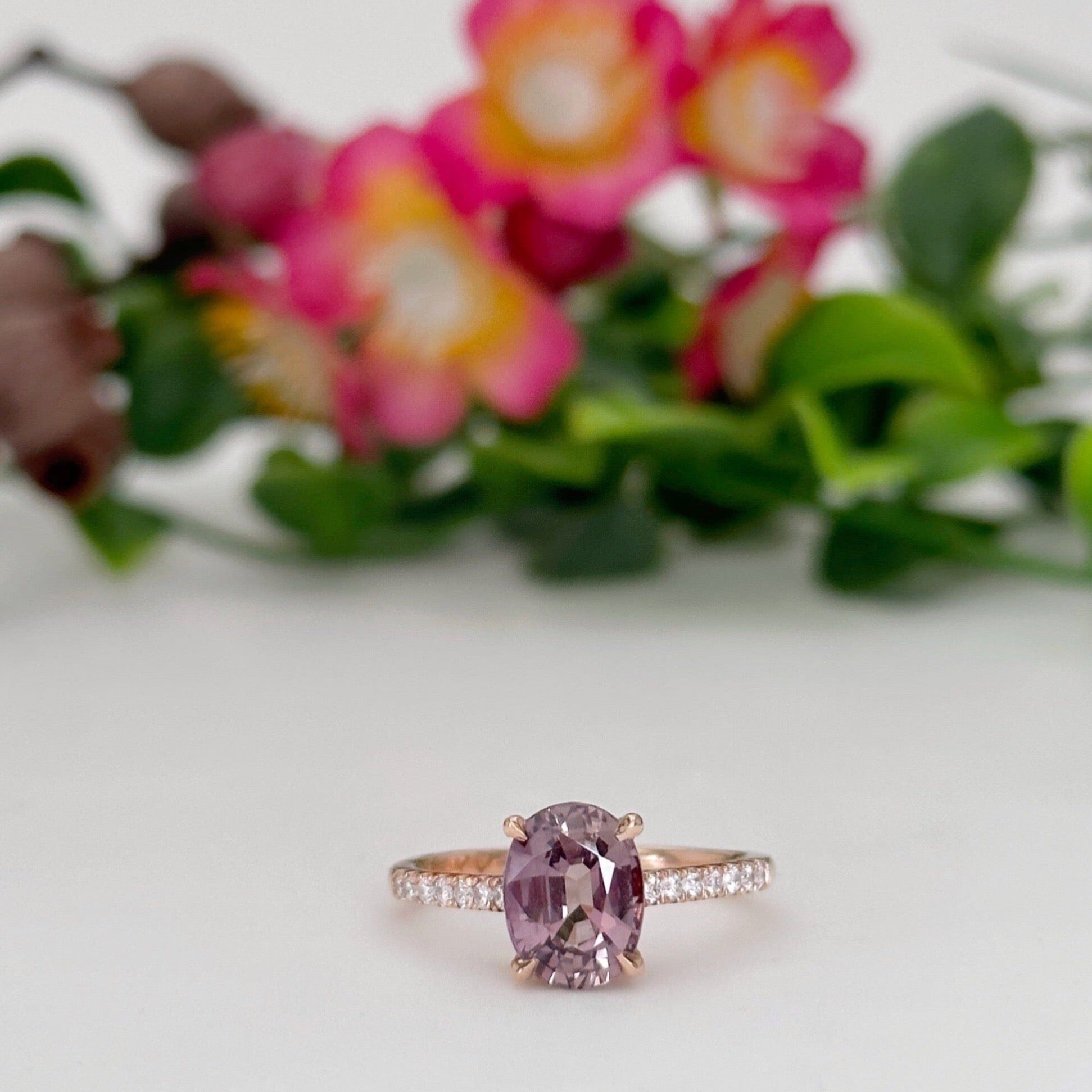 ‘Sugar Plum’ 2.48ct No Heat Madagascan Sapphire & Diamond Ring Ring Jason Ree Design 