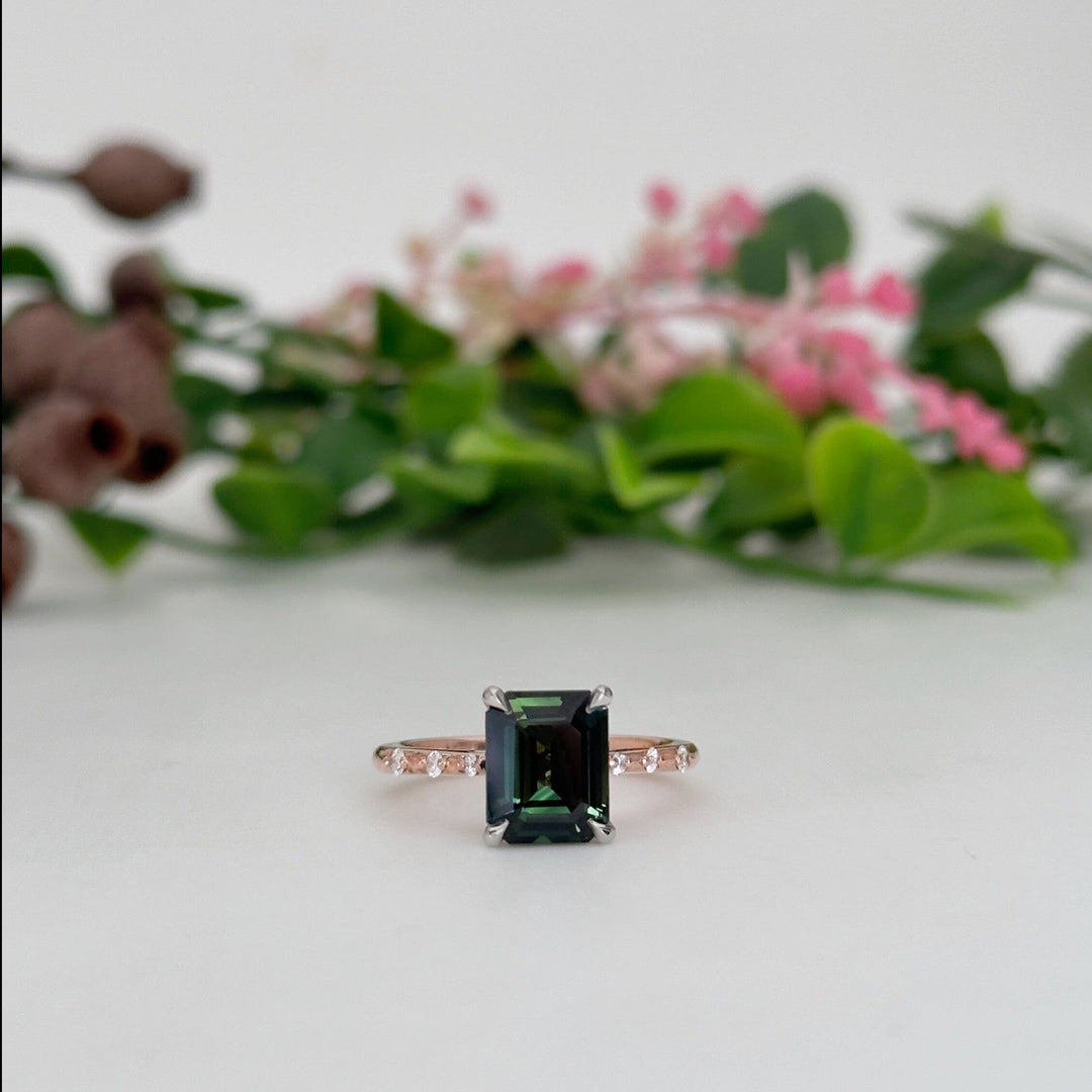 ‘Marley’ 2.57ct Green Australian Sapphire Ring Ring Jason Ree Design 