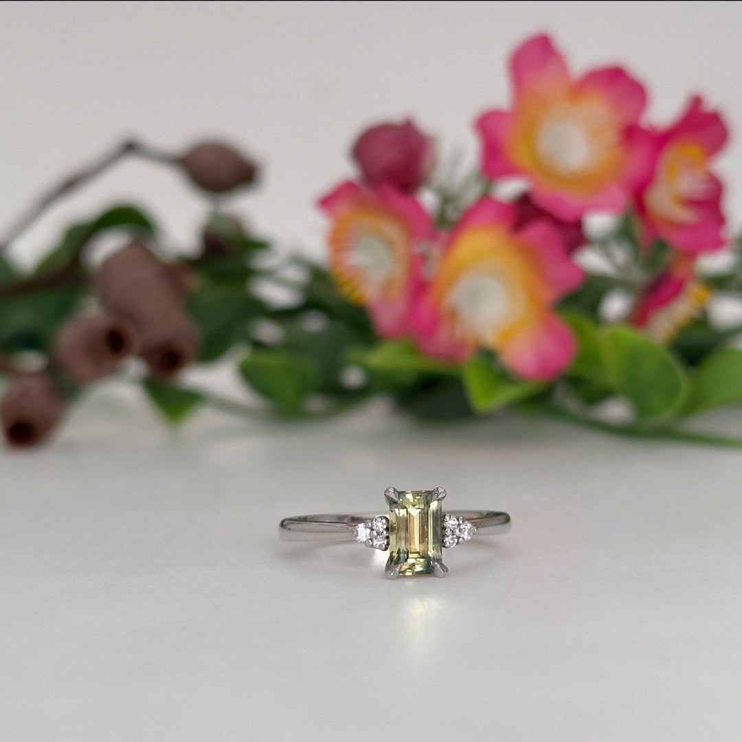 ‘MiMi’ 1.20ct Australian Parti Sapphire & Diamond Platinum Ring Ring Jason Ree Design 