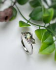 ‘Spatter Garden Party’ Australian Sapphire & Diamond Ring 