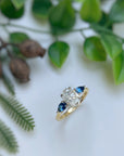 ‘Delta’ 1.22ct E VS1 Lab Grown Oval Diamond & Australian Sapphire Ring Ring Jason Ree Design 