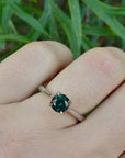 Australian Sapphire Platinum Solitaire Ring