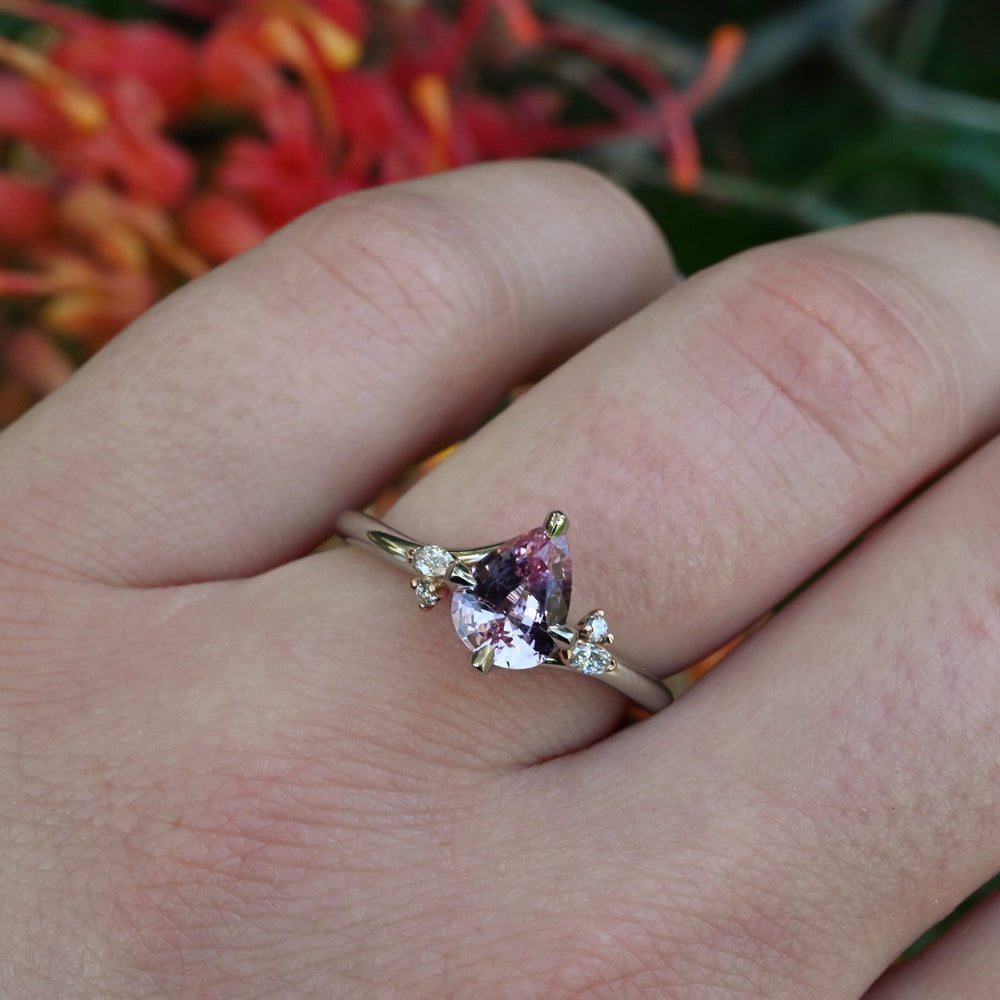 ‘Mistral’ 1.08ct Pink Sapphire Platinum Ring Ring Jason Ree Design 
