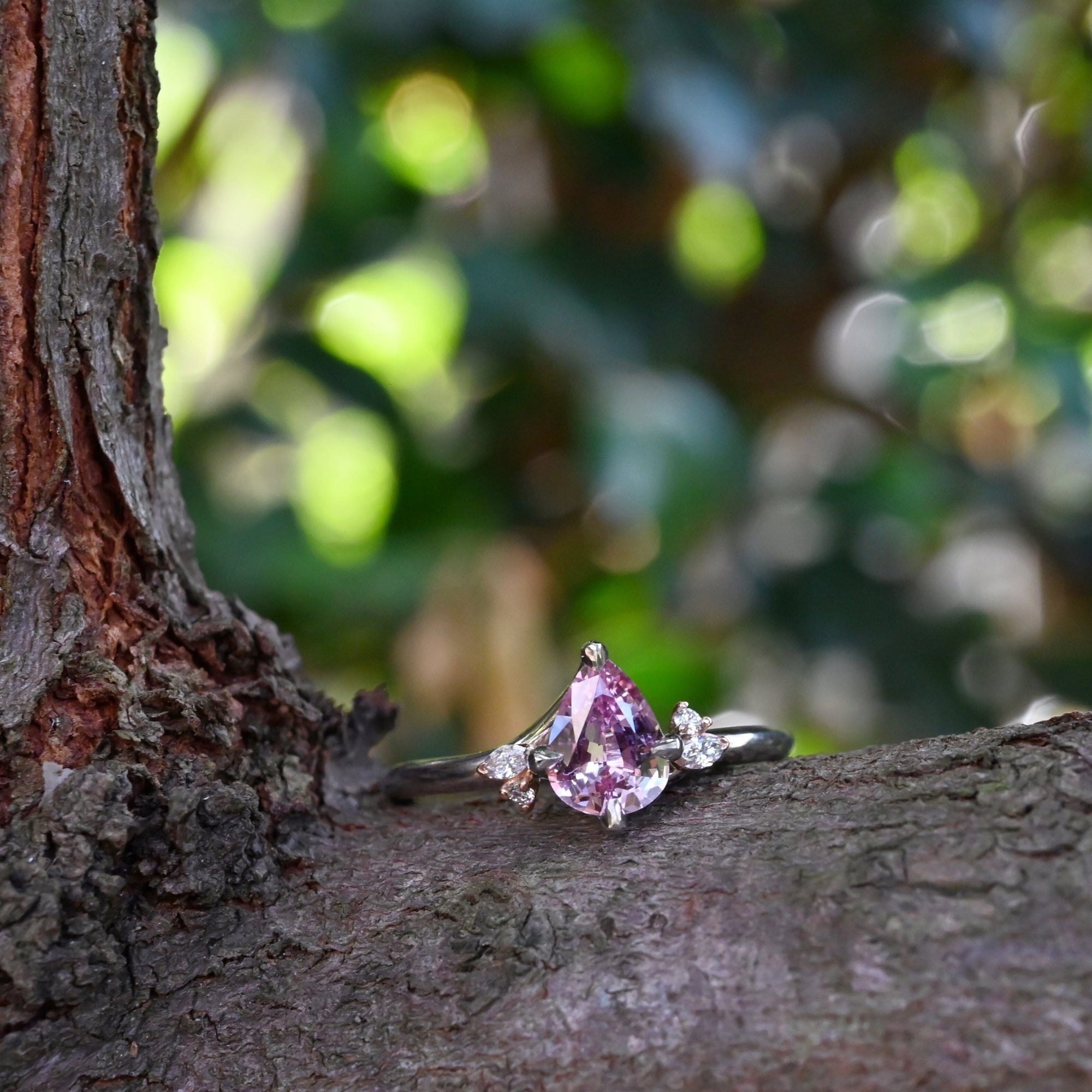 ‘Mistral’ 1.08ct Pink Sapphire Platinum Ring 