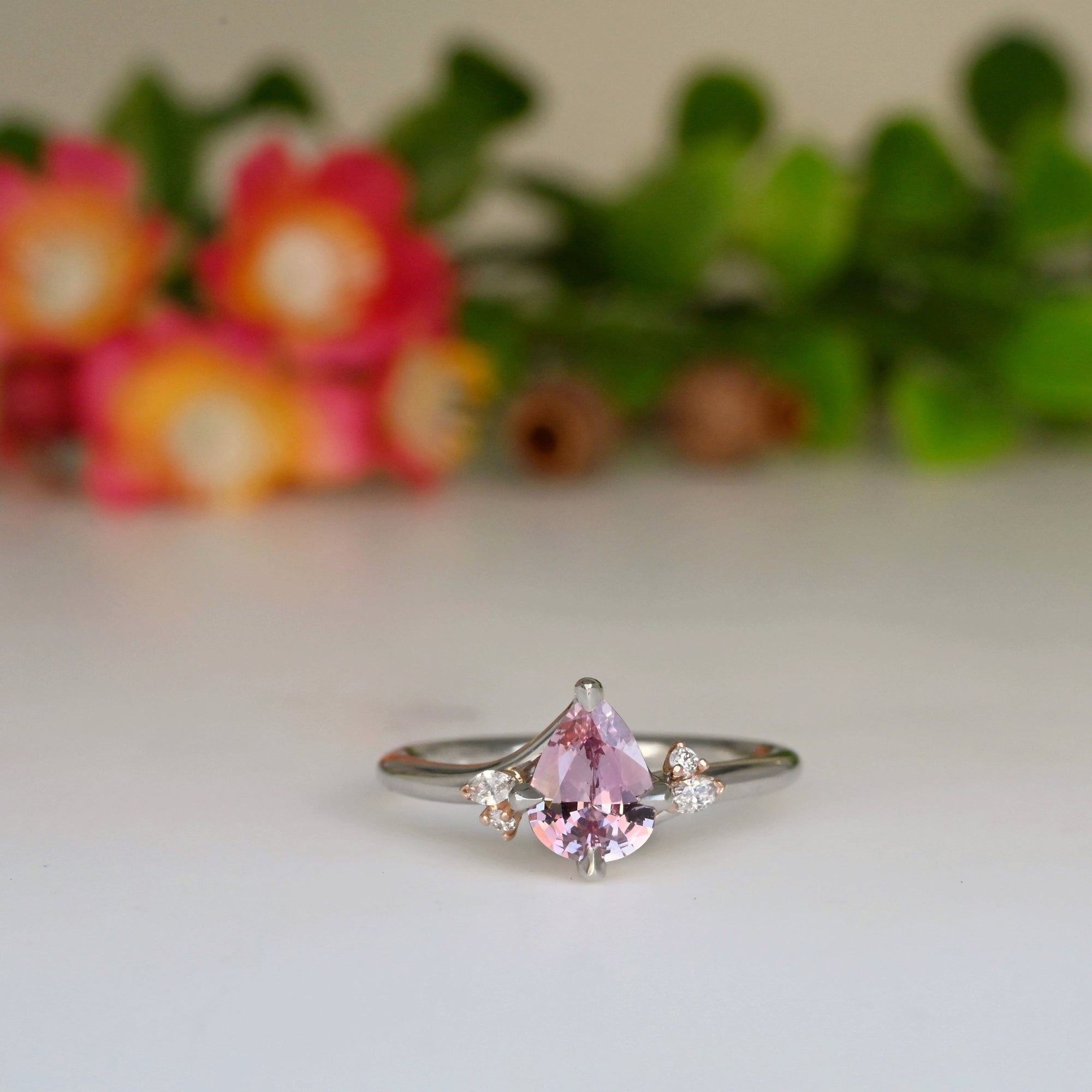 ‘Mistral’ 1.08ct Pink Sapphire Platinum Ring 