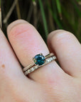 Australian Sapphire Platinum Solitaire Ring