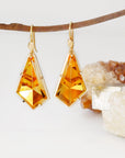 ‘Pinnacle’ Citrine Yellow Gold Earrings Earrings Jason Ree Design 