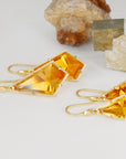 ‘Pinnacle’ Citrine Yellow Gold Earrings Earrings Jason Ree Design 