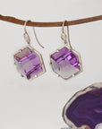 ‘Plateau’ Amethyst White Gold Earrings Earrings Jason Ree Design 