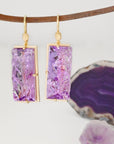 ‘Crevasse’ Yellow Gold Amethyst Earrings Earrings Jason Ree Design 