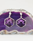 ‘Plateau’ Amethyst White Gold Earrings Earrings Jason Ree Design 