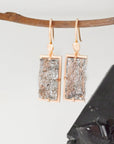‘Chasm’ Tourmalinated Quartz Rose Gold Earrings Earrings Jason Ree Design 