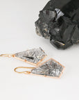 ‘Pinnacle’ Tourmalinated Quartz Rose Gold Earrings Earrings Jason Ree Design 