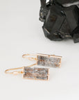 ‘Chasm’ Tourmalinated Quartz Rose Gold Earrings Earrings Jason Ree Design 