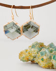 ‘Plateau’ Prasiolite Rose gold Earrings Earrings Jason Ree Design 