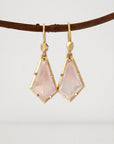 ‘Pinnacle’ Rose Quartz Yellow Gold Earrings Earrings Jason Ree Design 