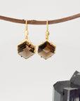‘Mesa’ Smokey Quartz Yellow Gold Earrings Earrings Jason Ree Design 