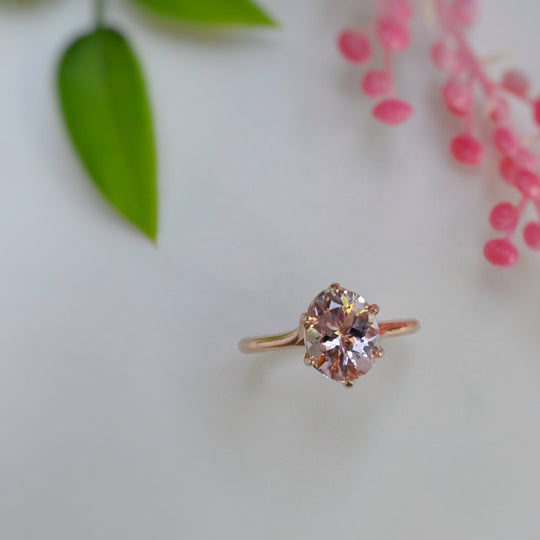 ‘Rumpus’ 2.28ct Morganite 18ct Rose Gold Ring Ring Jason Ree Design 