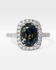 ‘Royale’ 1.99ct Australian Parti Sapphire & Diamond Platinum Ring Ring Jason Ree Design 