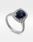 ‘Royale’ 1.99ct Australian Parti Sapphire & Diamond Platinum Ring Ring Jason Ree Design 