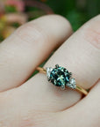 ‘Thea’ 1.21ct Australian Parti Sapphire & Diamond 18ct Yellow Gold Ring Ring Jason Ree Design 