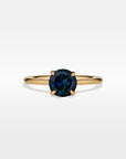 ‘Ines’ 1.26ct Blue Australian Sapphire & Fine Diamond Rail Ring Ring Jason Ree Design 