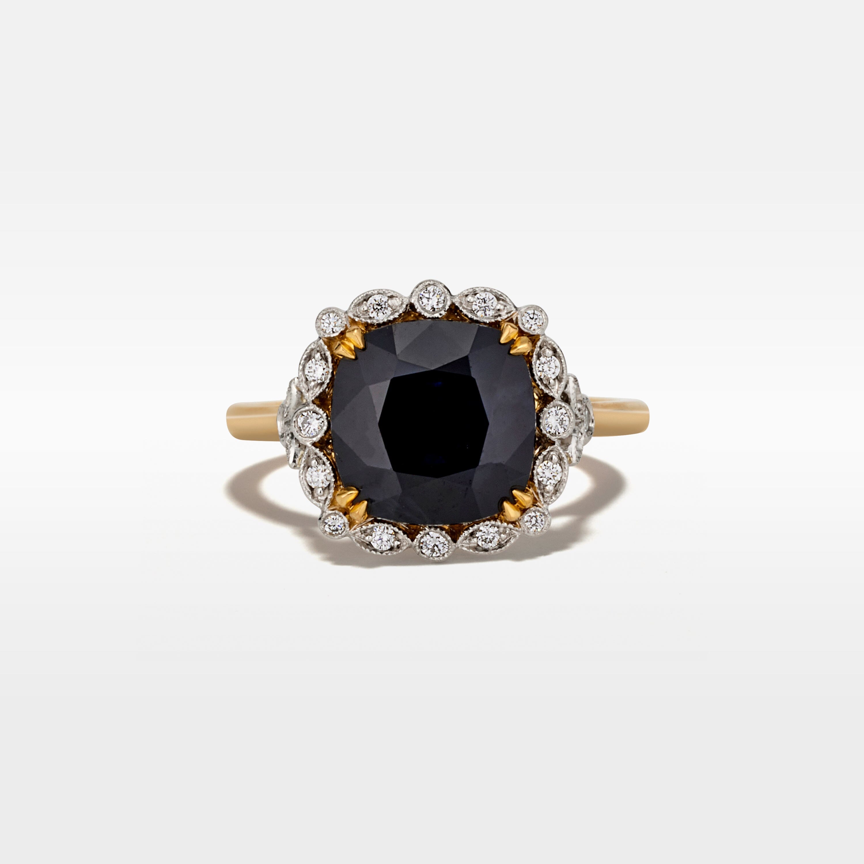 "Tosca Venetia" 4.62ct Black Australian Sapphire Ring Ring JasonRee 