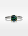 Round brilliant-cut 1.57ct Teal Australian Sapphire HighWire Ring Ring Jason Ree Design 